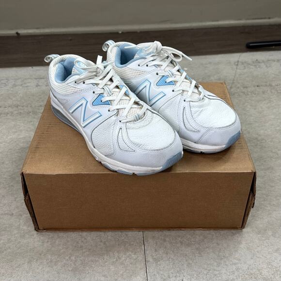New Balance Other - Vintage Y2K New Balance 857v2 Shoes Mens 10.5  White Leather Light Blue Low Top
